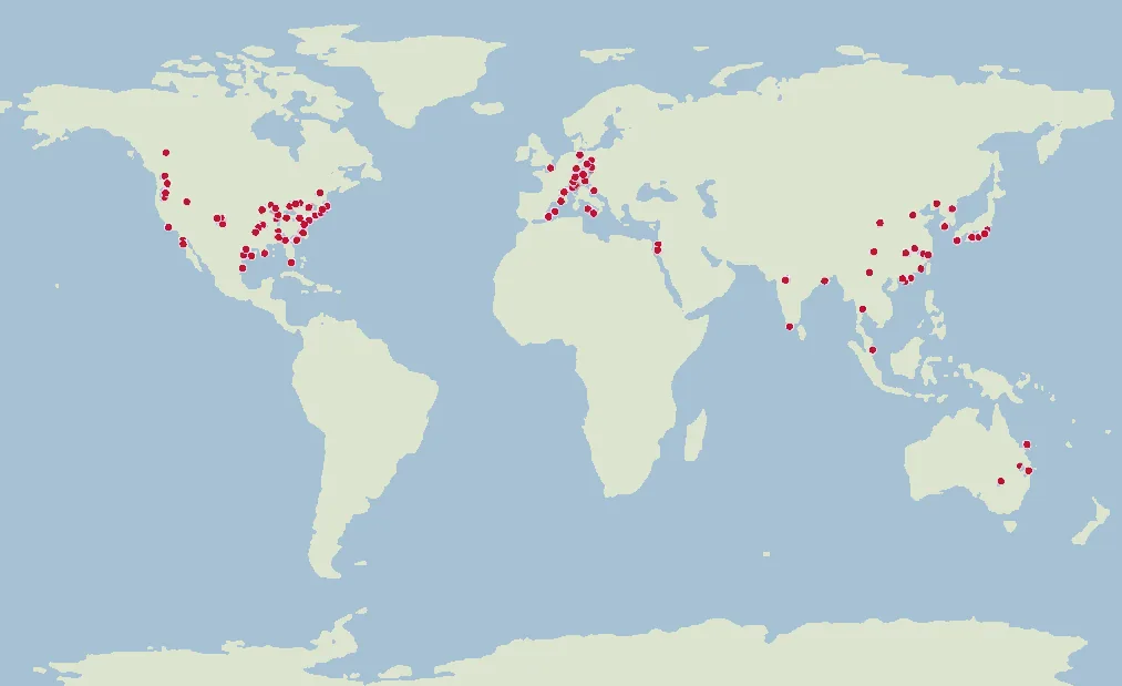 World map showing Arradiance system installations worldwide